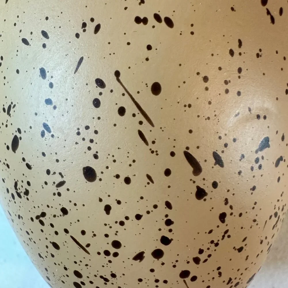 Speckled Easter Eggs Large Light Brown Easter Egg Decorations Qty 2 Spring Decor